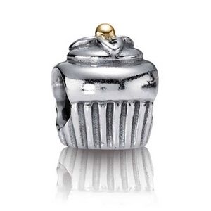 Pandora Silver Cupcake Charm